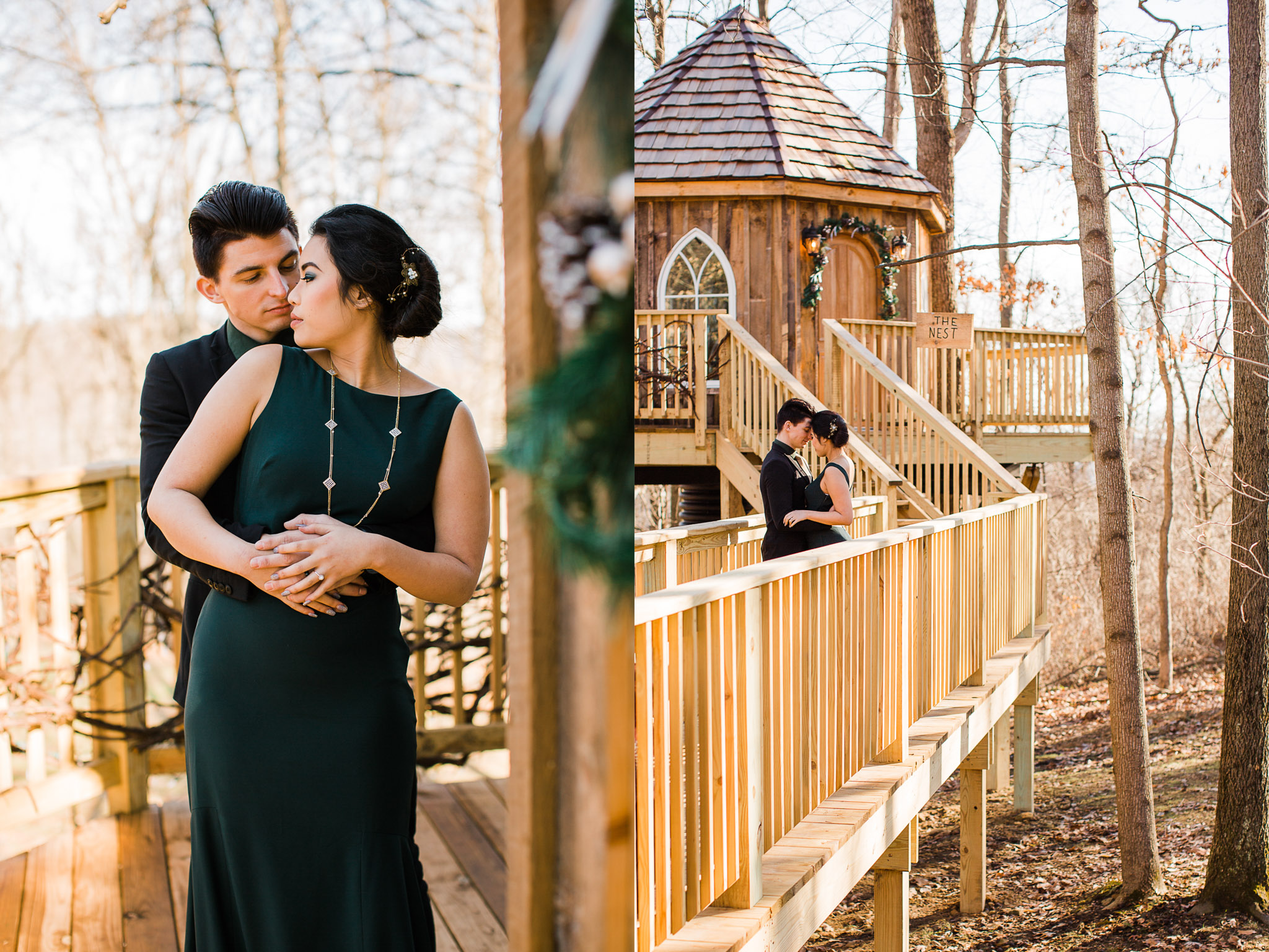 legant elopement at The Mohicans' Nest Treehouse