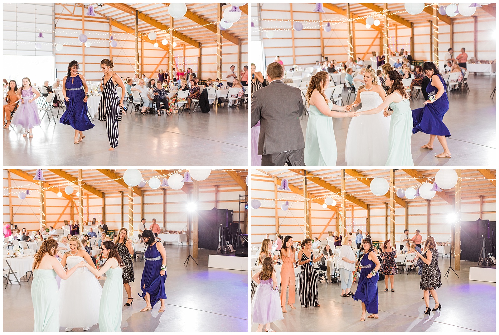 Reception dancing at a Michigan Orchard Wedding