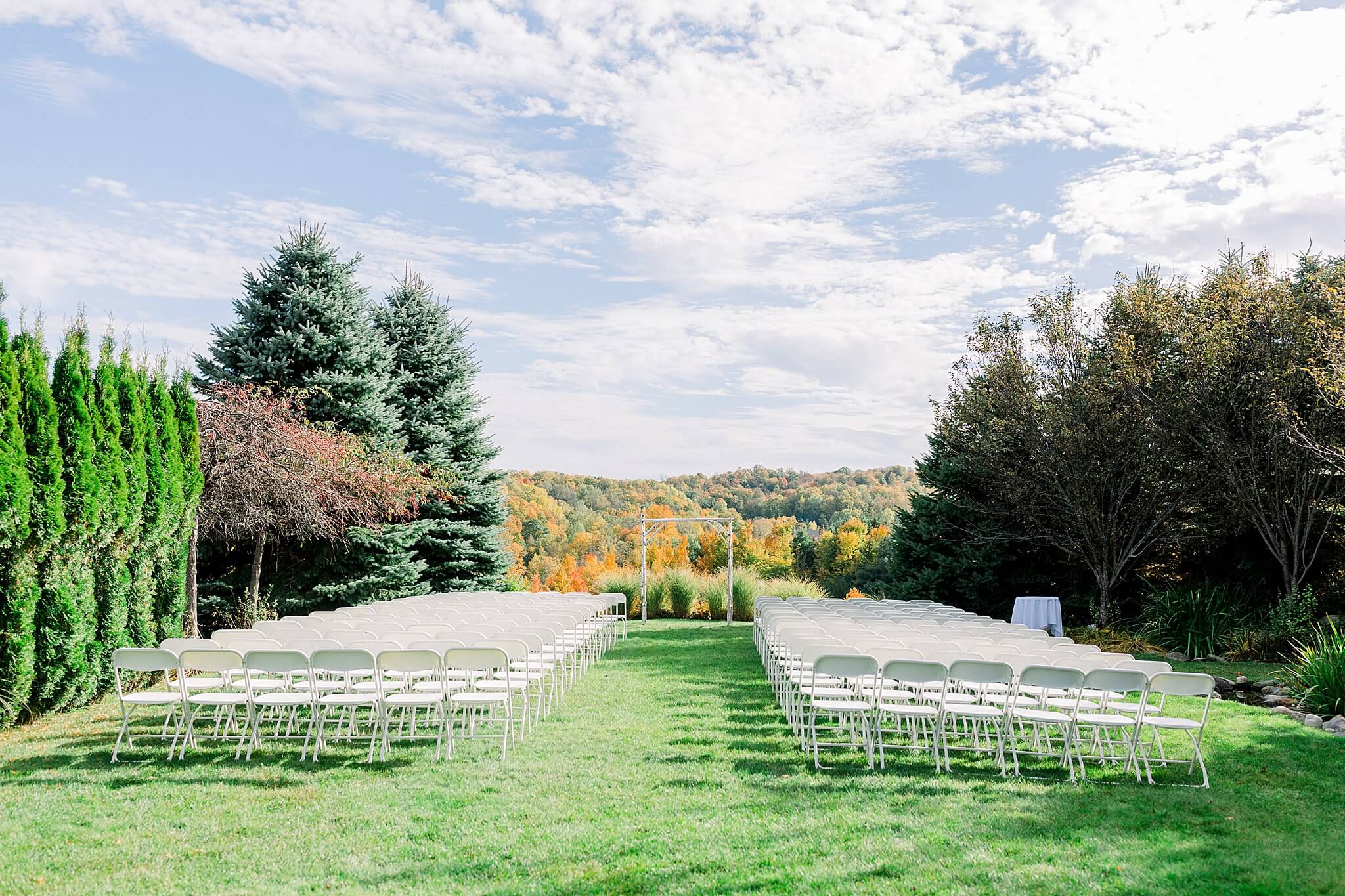 Ceremony at Timberlee Hills Wedding in Traverse City, Northern Michigan.
