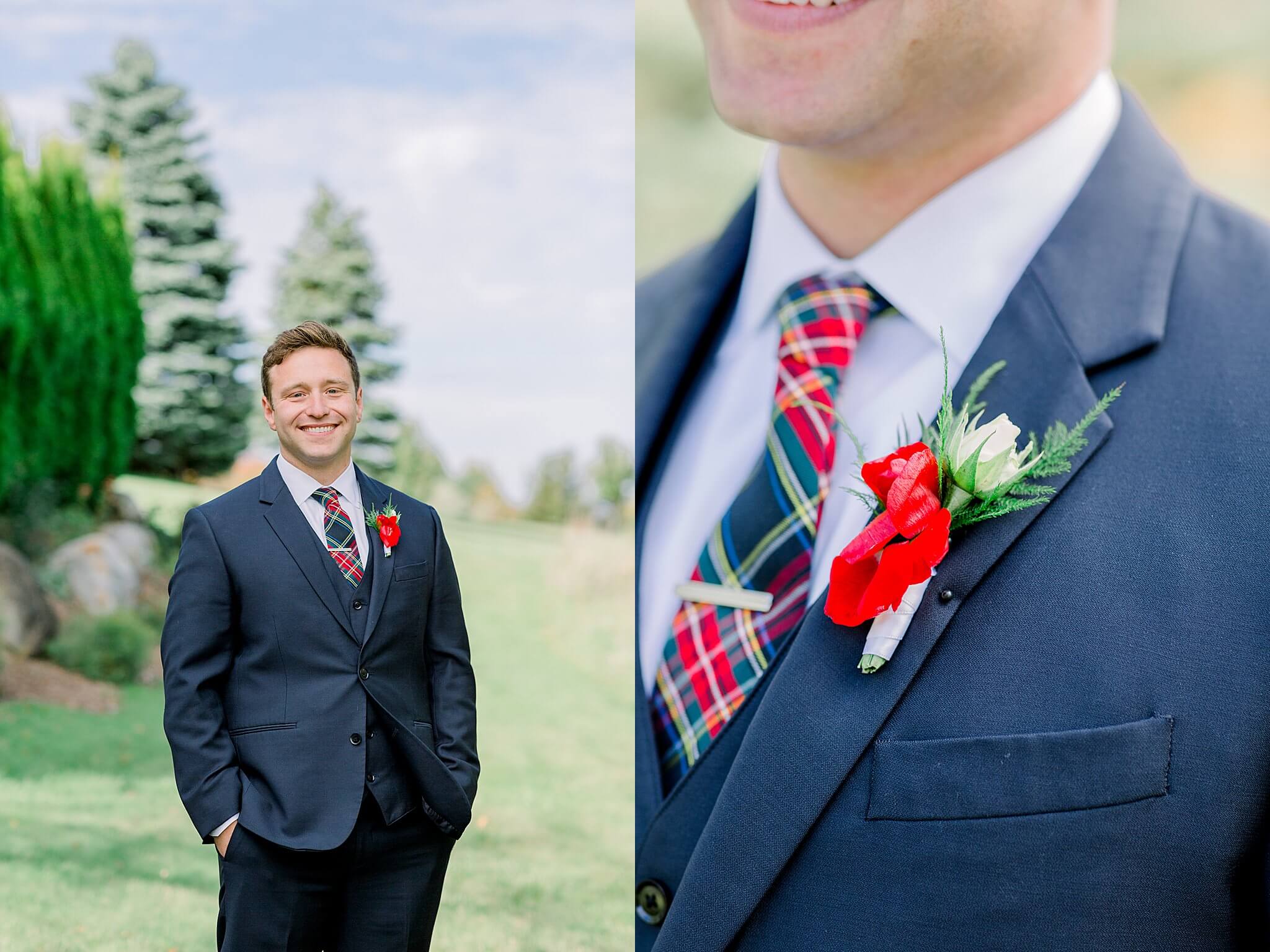 Groom portraits during Timberlee Hills Wedding in Traverse City, Northern Michigan.
