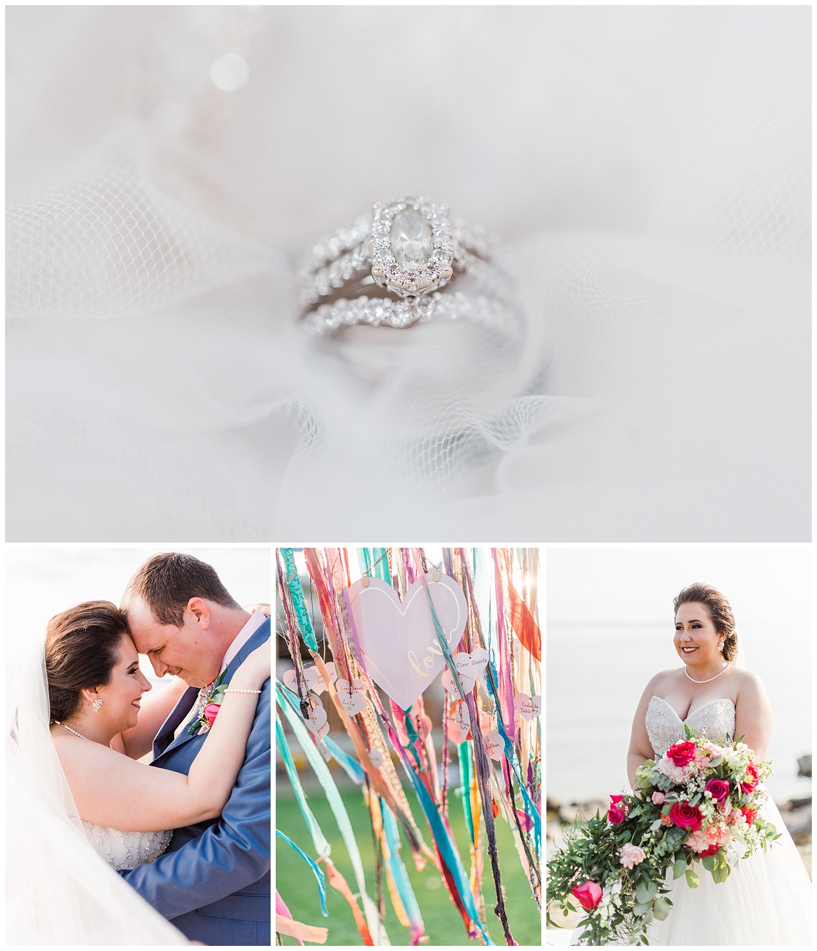 a mackinac wedding image collage